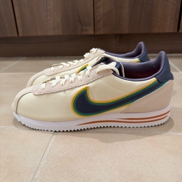 Nike Other - Nike Cortez Basic Prem Coconut Milk Thunder Blue DJ5183-100 Ss 9.5